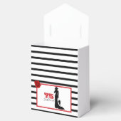 Zwart Rood Elegant 75e Verjaardagsfeestje DANK U Bedankdoosjes (Geopend)