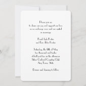 Zwart & Rood Elegant Gay/Lesbisch Bruiloft Uitnodi Kaart (Achterkant)