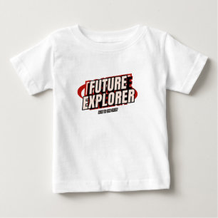 Zwart, Rood en Beige Bold Typografie kinder T-shir