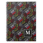 Zwart, rood en geel patroon | Jouw namen toevoegen Notitieboek (Voorkant)