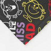 Zwart, rood en geel patroon | Monogram Fleece Deken (Hoek)