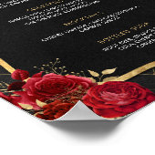 Zwart, rood en goud barmenu poster (Hoek)
