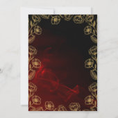 zwart rood en goud bloemenislamitisch moslim bruil kaart (Achterkant)