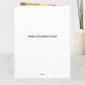 Zwart rood en goud zoete zestien bedankkaart (Achterkant)