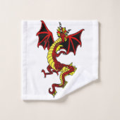 Zwart, rood en gouddraak bad handdoek (Wasdoekje)