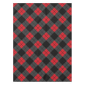 Zwart, rood en grijs geplakt tafelkleed (Voorkant)