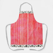 Zwart, rood en grijs Matig Polka Dots Schort (Voorkant)