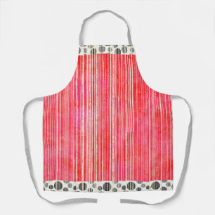 Zwart, rood en grijs Matig Polka Dots Schort