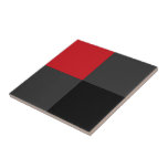 Zwart, rood en grijs tegeltje<br><div class="desc">Zwart,  grijs en rood gecontroleerd - voeg jouw tekst/afbeelding/meer toe..</div>