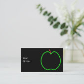 Zwart, rood en groen Apple-ontwerp. Visitekaartje (Staand voorkant)