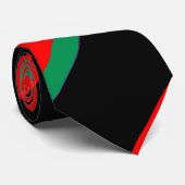 Zwart rood en groen stropdas (Opgerold)