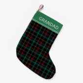 Zwart, rood en groen Tartan op maat Kleine Kerstsok (Voorkant (Hangend))
