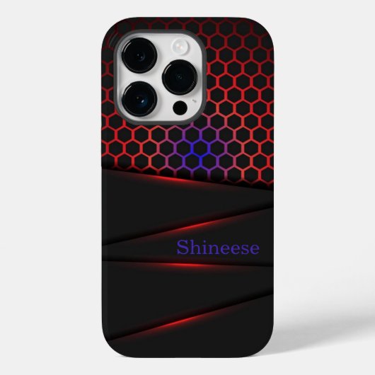 Zwart, rood en...modern stijlvol Case-Mate iPhone case (Achterkant)