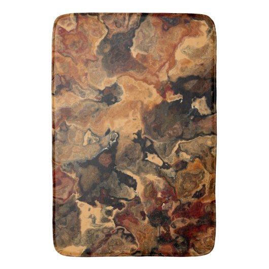 Zwart, Rood en Roest Badmat (Voorkant Verticaal)