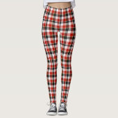 Zwart, rood en wit geruit legging (Voorkant)