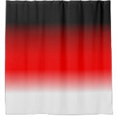 Zwart, rood en wit gradiëntgordijn douchegordijn (Voorkant)