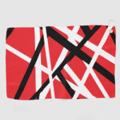 Zwart, rood en wit grafisch golfhanddoek (Horizontaal)