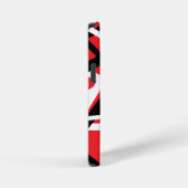 Zwart, rood en wit grafisch iPhone hoesje (Rechterkant)
