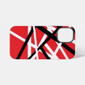 Zwart, rood en wit grafisch iPhone hoesje (Achterkant horizontaal)