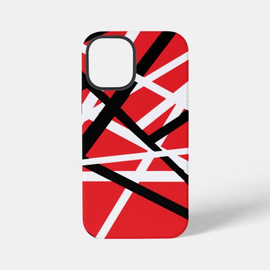 Zwart, rood en wit grafisch iPhone hoesje (Achterkant)