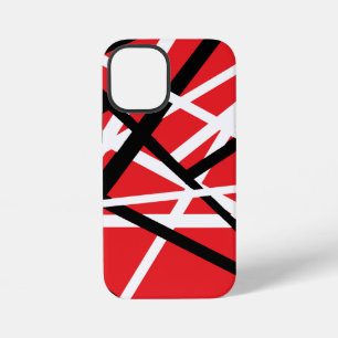 Zwart, rood en wit grafisch ontwerp iPhone 12 mini hoesje