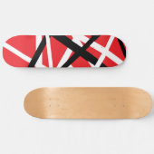 Zwart, rood en wit grafisch persoonlijk skateboard (Horizontaal)