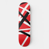 Zwart, rood en wit grafisch persoonlijk skateboard (Voorkant)