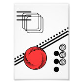 Zwart Rood en Wit Minimalistisch Geometrisch Abstr Foto Afdruk (Voorkant)