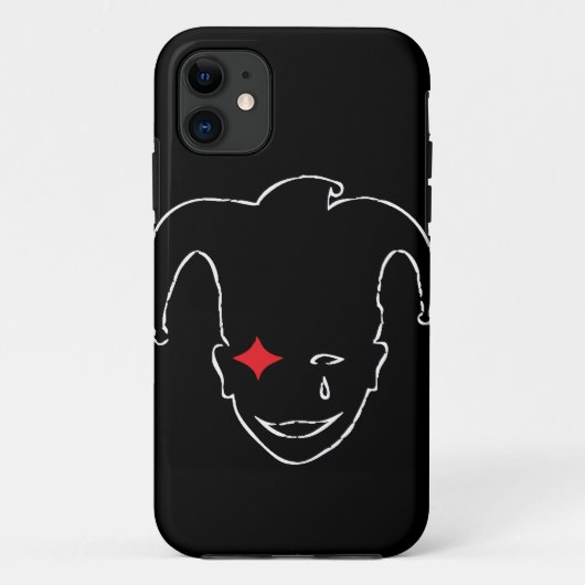 Zwart, rood en wit MTJ Case-Mate iPhone Case (Achterkant)