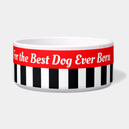 Zwart rood en wit voerbakje