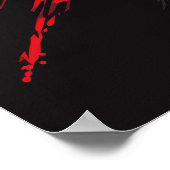 Zwart, Rood, en Witte Adelaar - Comic Style Poster (Hoek)