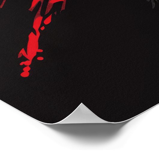 Zwart, Rood, en Witte Adelaar - Comic Style Poster (Hoek)