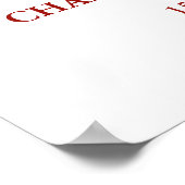 Zwart Rood Engagement Party Custom 18x24 Poster (Hoek)