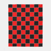 Zwart-rood Fleece Deken (Voorkant)