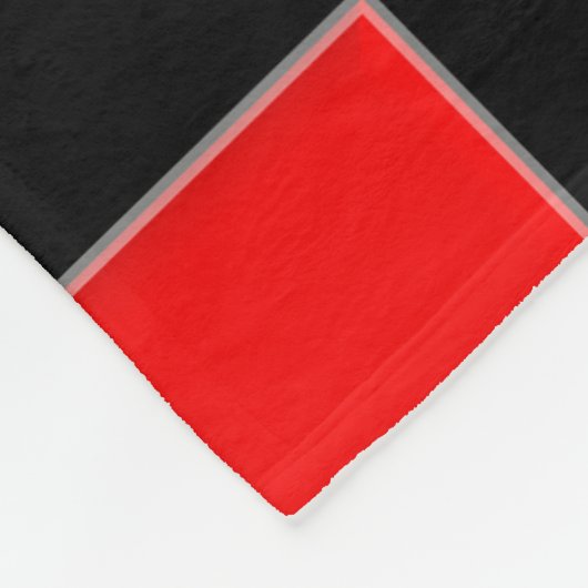 Zwart-rood Fleece Deken (Hoek)