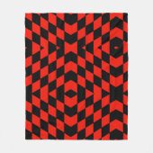 Zwart-rood Fleece Deken (Voorkant)