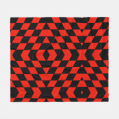 Zwart-rood Fleece Deken (Voorkant (Horizontaal))