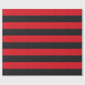 Zwart-rood gebreid: gestreepte close-up. cadeaupapier (Vlak)