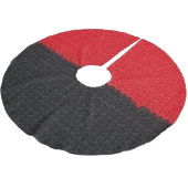 Zwart-rood gebreid: gestreepte close-up. kerstboom rok (Gekanteld)