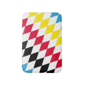 Zwart Rood Geel Blauw Beieren Diamant Vlag Patroon Badmat (Voorkant Verticaal)