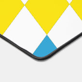 Zwart Rood Geel Blauw Beieren Diamant Vlag Patroon Bureaumat (Hoek)