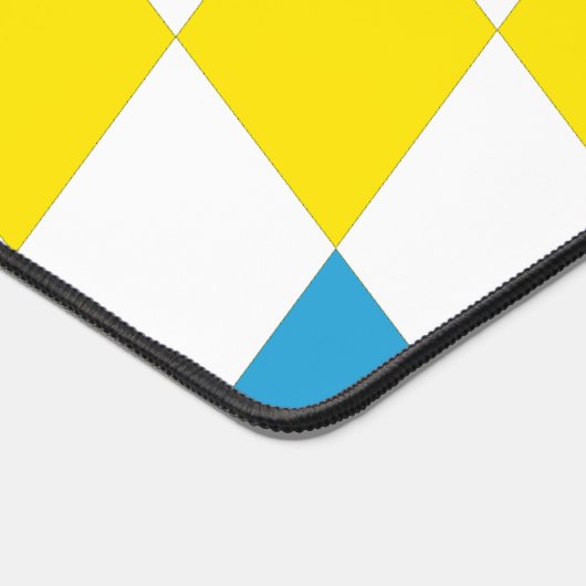 Zwart Rood Geel Blauw Beieren Diamant Vlag Patroon Bureaumat (Hoek)