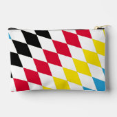 Zwart Rood Geel Blauw Beieren Diamant Vlag Patroon Etui (Achterkant)