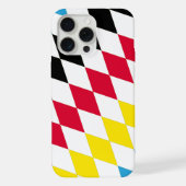 Zwart Rood Geel Blauw Beieren Diamant Vlag Patroon iPhone Hoesje (Achterkant)