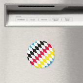 Zwart Rood Geel Blauw Beieren Diamant Vlag Patroon Magneet (Insitu (Vaatwasser))