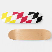 Zwart Rood Geel Blauw Beieren Diamant Vlag Patroon Persoonlijk Skateboard (Horizontaal)