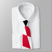 Zwart Rood Geel Blauw Beieren Diamant Vlag Patroon Stropdas (Gebonden)