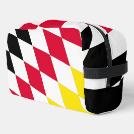 Zwart Rood Geel Blauw Beieren Diamant Vlag Patroon Toilettasje