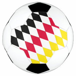 Zwart Rood Geel Blauw Beieren Diamant Vlag Patroon Voetbal