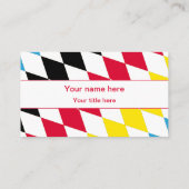 Zwart Rood Geel en Blauw Beiers Diamantpatroon Visitekaartje (Achterkant)